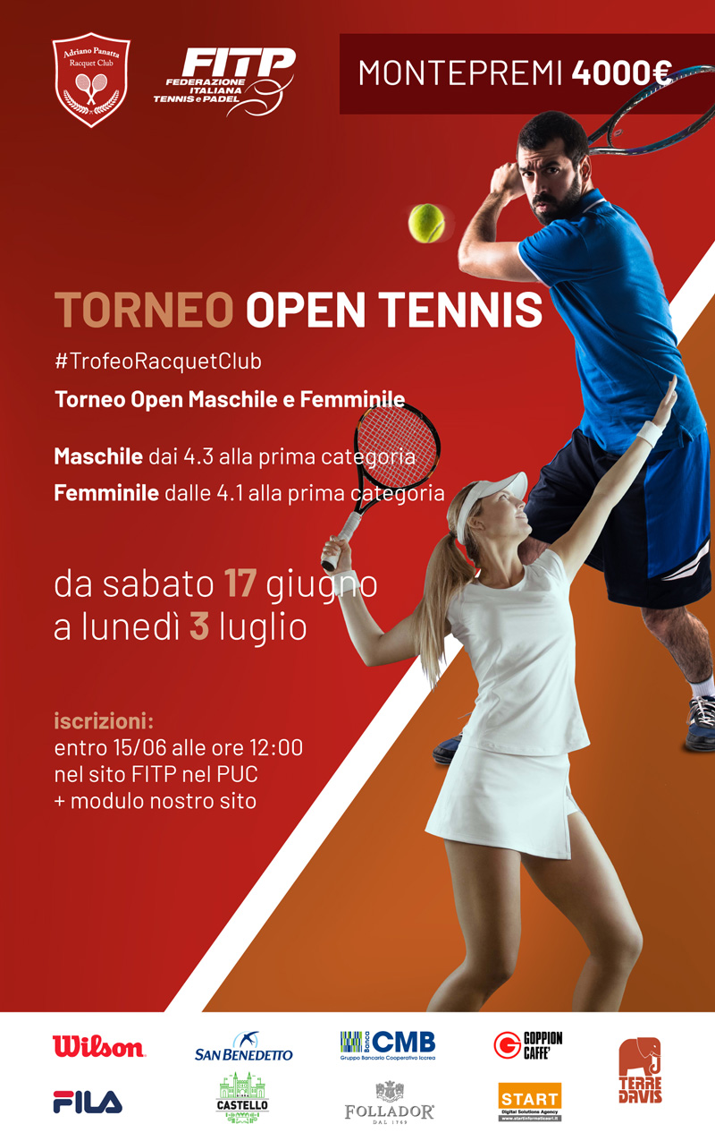 torneo open di tennis maschile e femminile Treviso Panatta