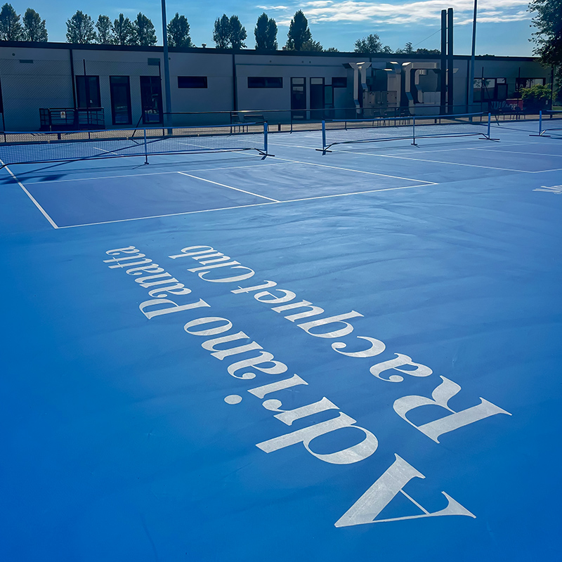 Il nuovo campo da pickleball dell'Adriano Panatta Racquet Club a Treviso