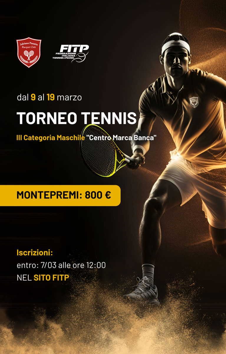 Torneo di Tennis a Treviso Maschile terza categoria, CentroMarca Banca