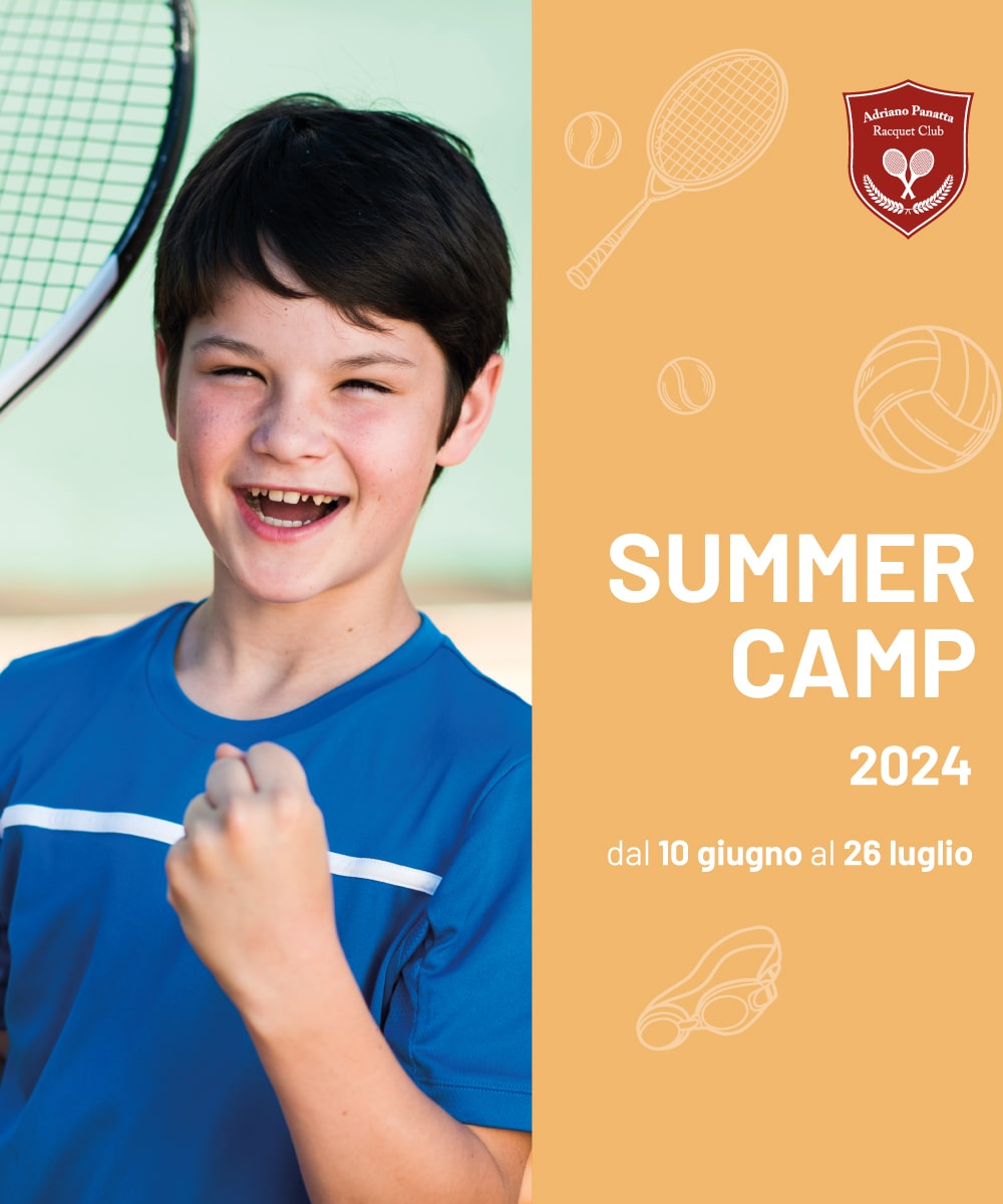 Centri Estivi a Treviso Summer Camp Adriano Panatta. Divertimento, giochi e lezioni di Tennis e Padel per i più giovani dai 6 ai 14 anni