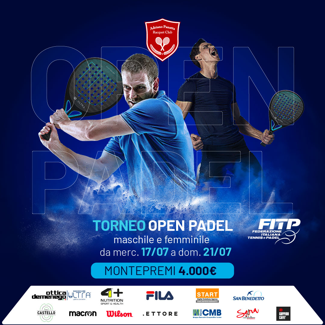 Torneo di padel maschile femminile a treviso