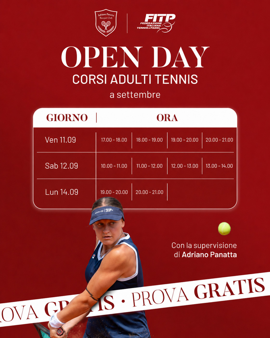 open day tennis corsi adulti a treviso panatta