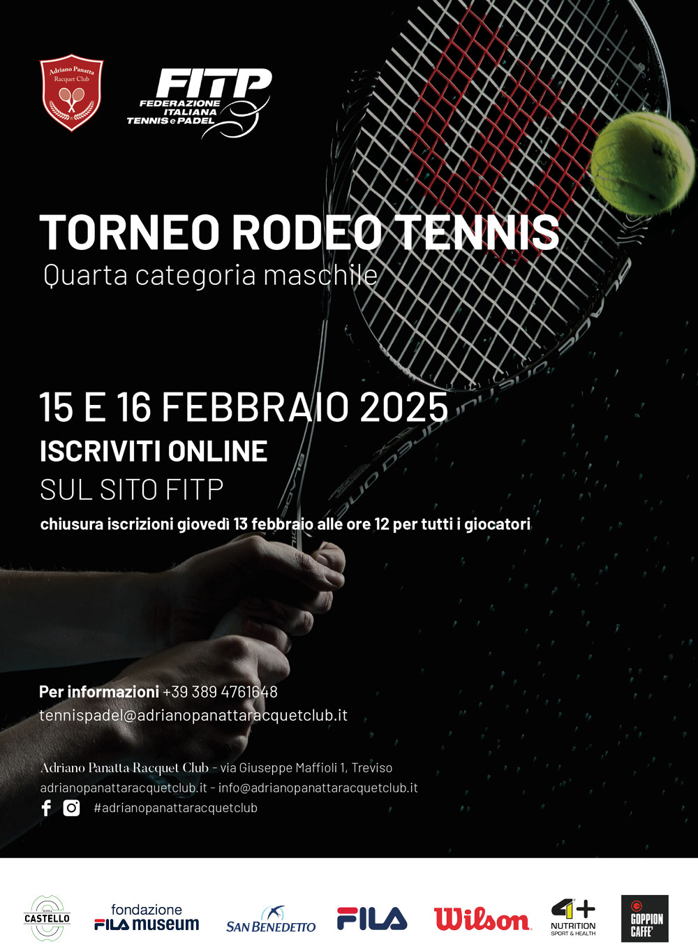 Torneo rodeo di tennis maschile a treviso Panatta