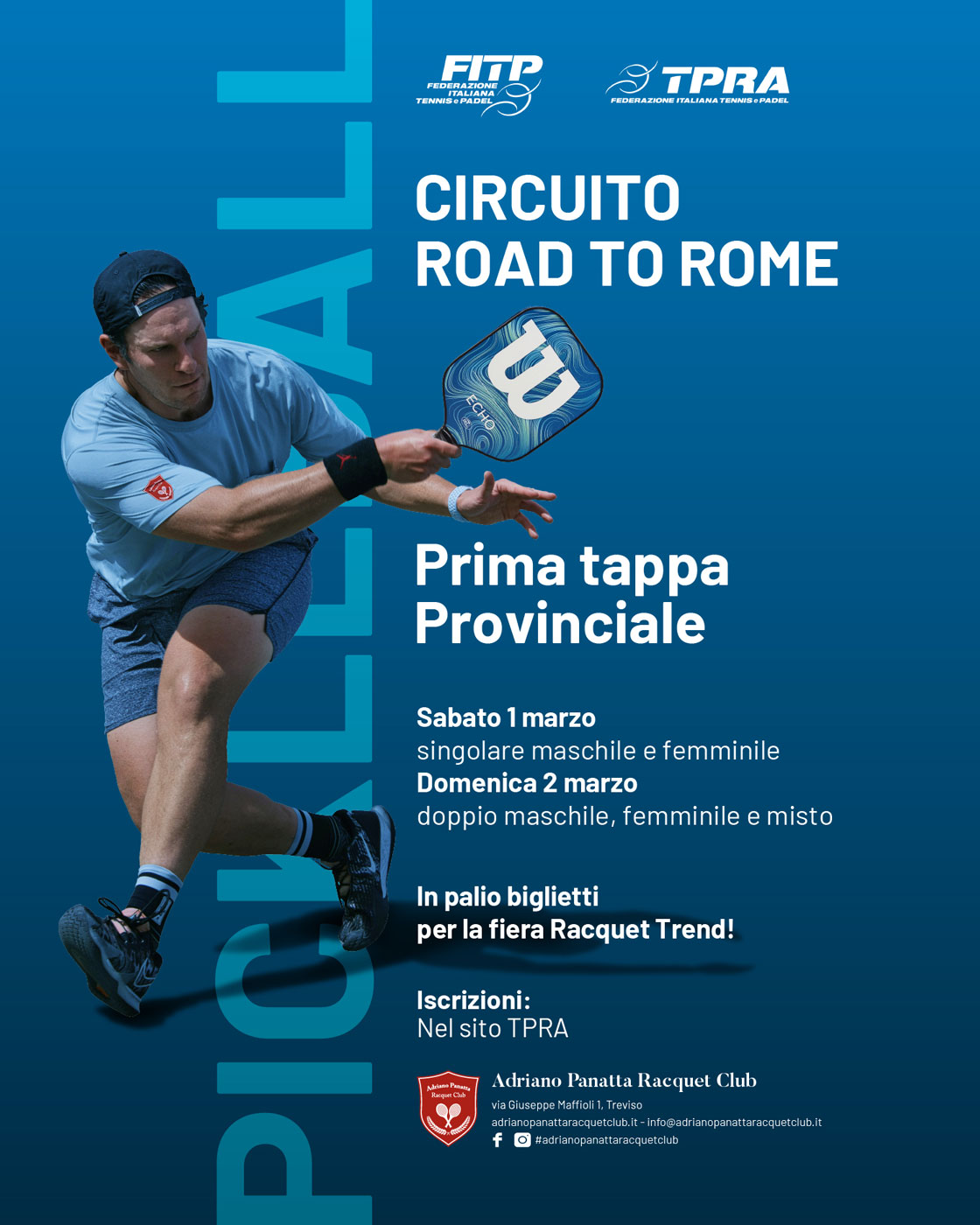 torneo di pickleball a treviso panatta