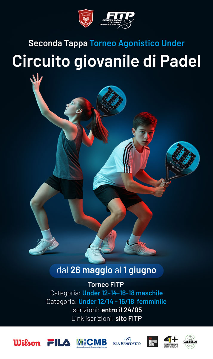 torneo di padel giovanile under 12-14-16-18 maschile e femminile treviso panatta