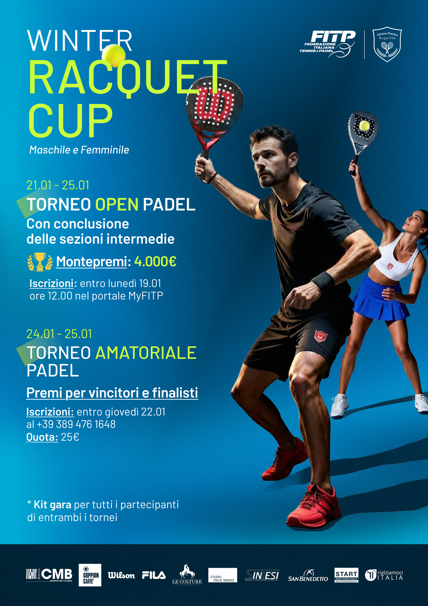 torneo di padel a treviso gennaio 2026 panatta