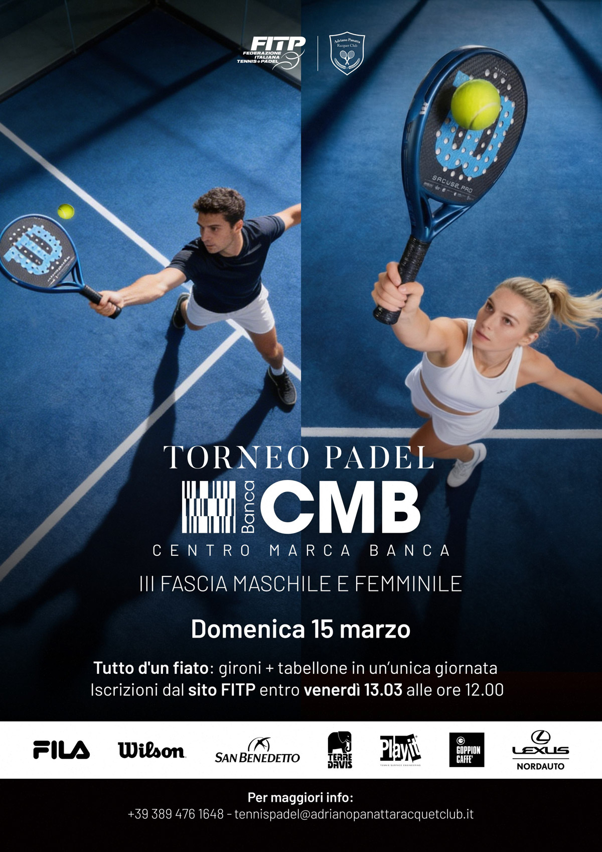 torneo di padel treviso maschile femminile 2026