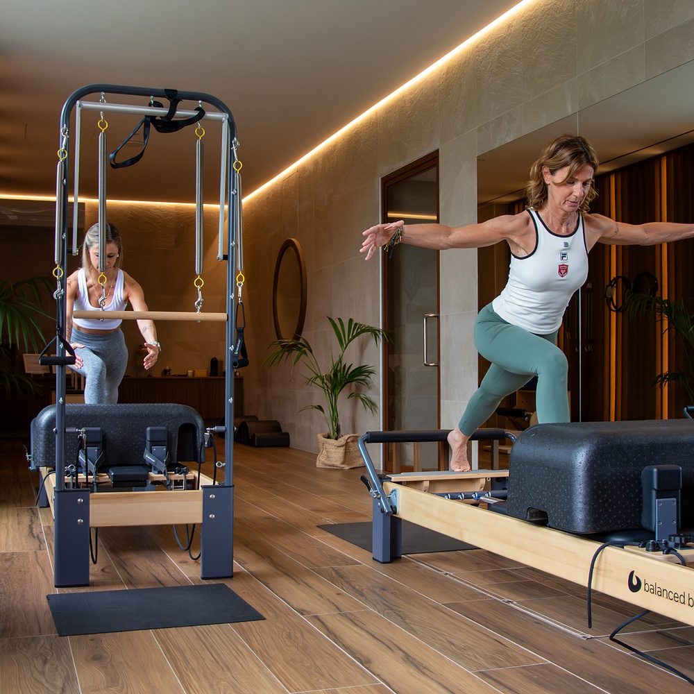 Esercizio alla cadillac nello studio pilates di Treviso